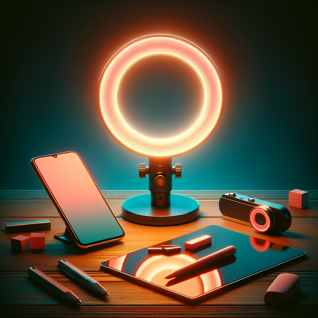 Ring light and smartphone setup