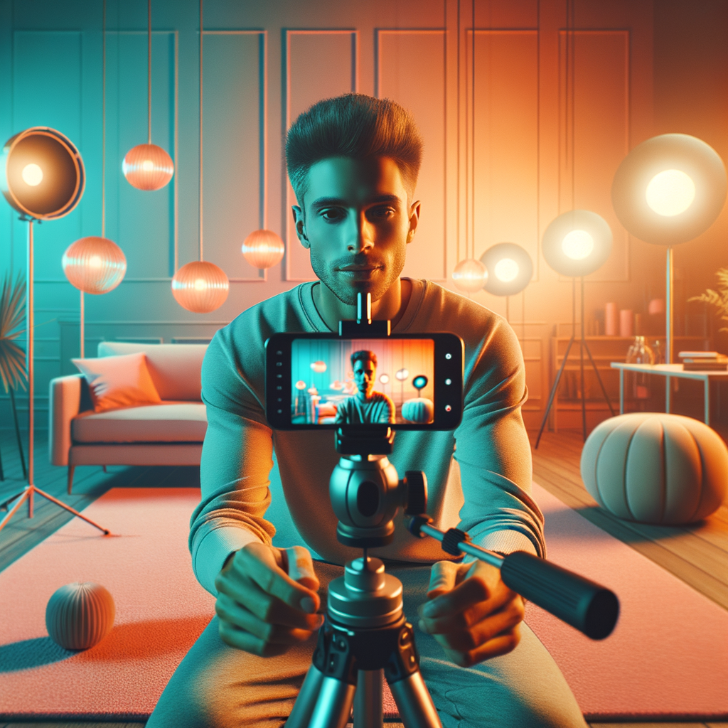 Creator filming with a smartphone